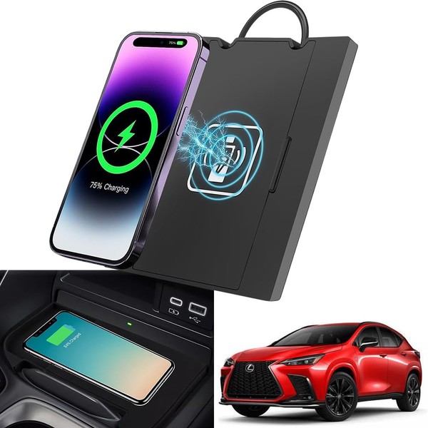 for 2022-2025 Lexus NX 15W Fast Wireless Charger, Car Qi