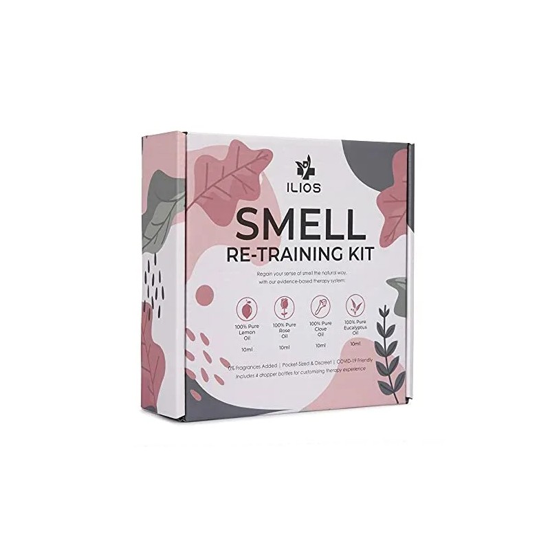 Ilios Olfactory Smell Training Kit, 4 Natural Essential Oils