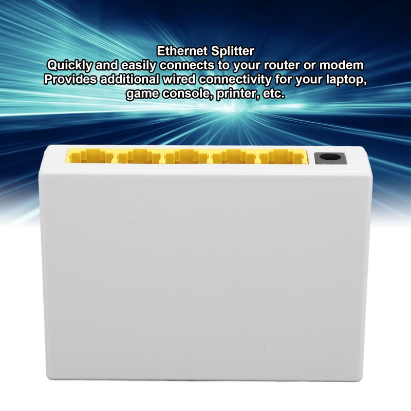 5 Port Gigabit Unmanaged Ethernet Switch Plug and Play Quiet