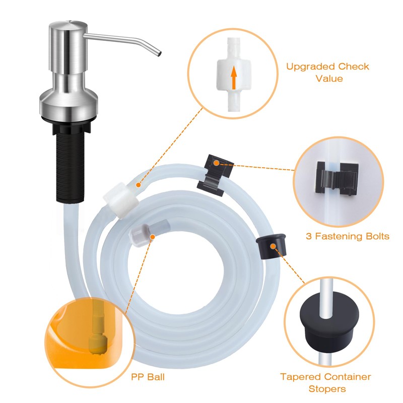 Sink Soap Dispenser for Kitchen Sink, Countertop Built in Sink