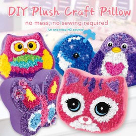 Plush Craft DIY Animal Pillow Bright Colors Have Fun Decompression Animal Pillow Toys for Kids (Penguin 33688)