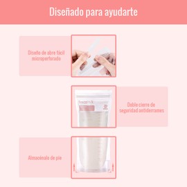 belltop Manual Breast Pump Breast Pump (150mL) - Anti-colic Bottle Function + Adaptive Flow Nipple + 30 Sterilized Double Zipper Breast Milk Storage Bags (200mL)