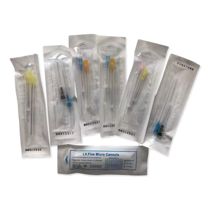 Cánula Para Relleno Facial Punta Roma 15 Pzas 25 G