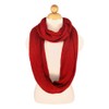 TrendsBlue Premium Solid Color Knit Infinity Circle Scarf, Burgundy