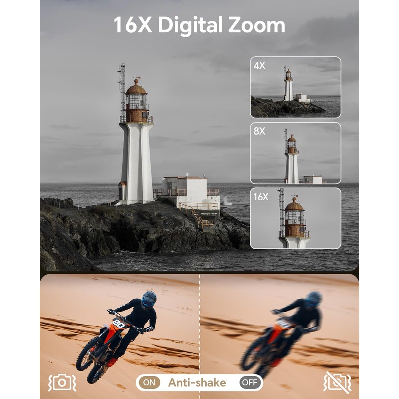 Fulealfly 8K Digital Camera for Photography, 88MP Autofocus WiFi Vlogging