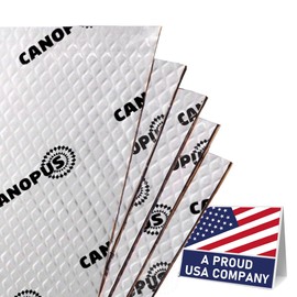 CANOPUS Sound Deadening Mat for Cars, 50 mil 18 sqft, Pack of 9 Sheets, Butyl Sound Deadener Mat, Audio Car Sound Dampening Material for Car Trunk, Door, Floor and Ceiling, Silver
