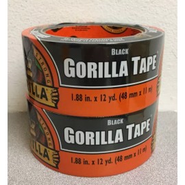 Gorilla 104743 1.88 in. x 12 yd. Black Duct Tape Pack of 2
