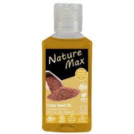Nature Max Cresses Cress Oil Essential Oils Natural Undiluted Pure for Hair and Skin Care Cold Pressed Premium (1Pack = 3.38 oz / 100 ml) زيت حب الرشاد