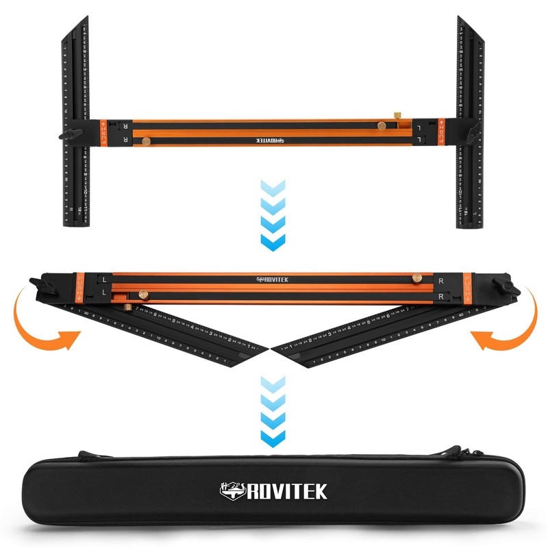 ROVITEK Stair Tread Template Tool - Stair Measuring Tool &