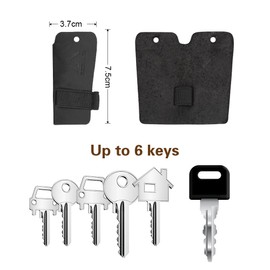 Key Organizer | Portable Leathe Keychain | Pocket Smart Key Holder with Bottle Opener, Functional & Practical Key Ring, Holds 6-8 Multiple Keys - Black