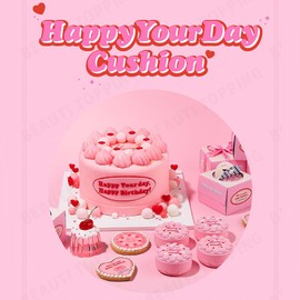 Merrymonde Happy Your Day Cushion, SPF40 PA++, Full Coverage, Pore Blurring, Hydrating Makeup, Korean Cushion Foundation with – Includes Puff & Refill (01 Ivory, 1 Count)