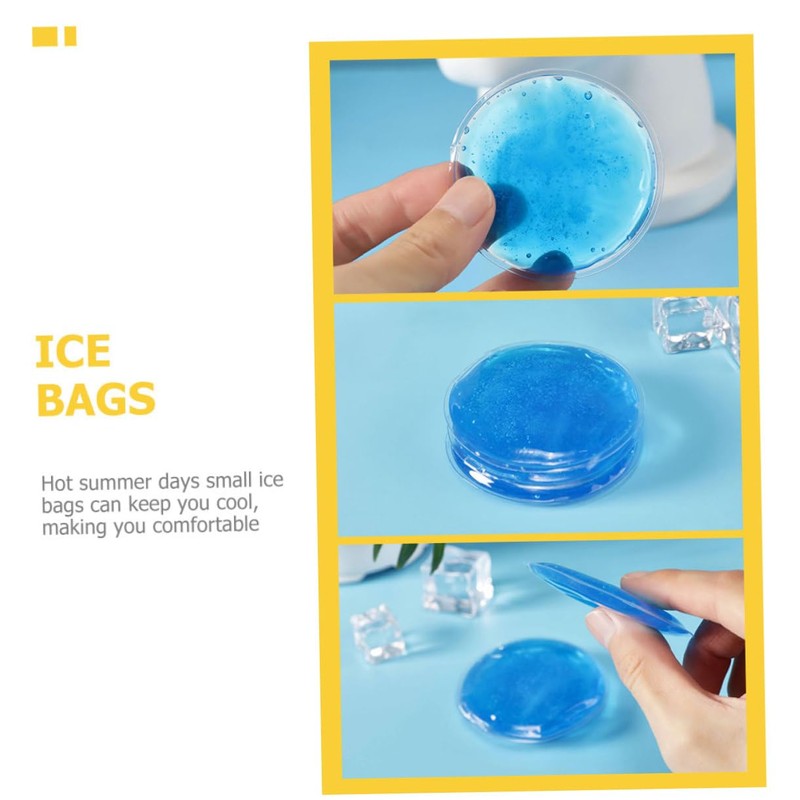 NOLITOY 12pcs Reusable Round Gel Ice Packs for Therapy Convenient
