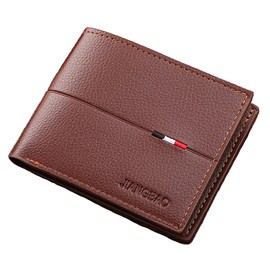 MUFANDUO Slim Wallet for Men with Money Clip, Minimalist Wallet with Zipper, Bifold Mens Wallets with Credit Card Holder, PU Leather Men's Wallet with Coin Purse, Carteras Para Hombres (Brown 3)