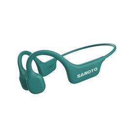 SANOTO Bone Sound Headphones Bluetooth 5.3 Open Ear Headphones IPX7 Waterproof Sweatproof Bone Conduction Headphones Sports Headphones for Runners Bicycle Cycling Fitness