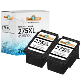 Houseoftoners Remanufactured 2-Pack for PG-275XL Black Ink Cartridges High Yield Replacement for Canon PG275XL for PIXMA TR4720, TR4722, TS3520, TS3522 (2-Black)