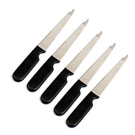 AAProTools (5 Pack) 5 inch Stainless Steel Sapphire Nail File for Fingernails, Toenails, Scraping, Strengthening, Finger Manicure File (Hook)
