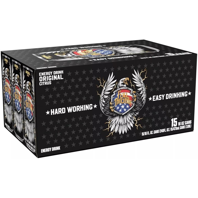 Full Throttle Citrus: Hard-Working Energy Drink. 16 Fl oz (Pack