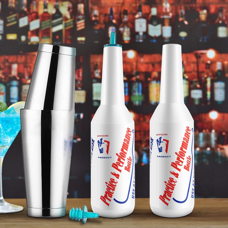 Gokelomg 2 Flair Bottle, Cocktail Shaker, Flair Bartender Set, Training