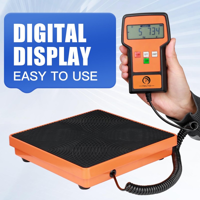 P PBAUTOS 110LBS Electronic Digital Refrigerant Charging Weight Scale with
