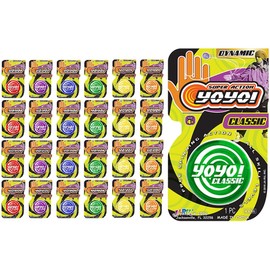 JA-RU Dynamic Classic Yoyo (24 Yoyo Assorted Color) Beginner & Professional Responsive String Yoyo for Adults and Kids. Party Favors Birthday Gift Set Best Stocking Stuffers. 1986-24p