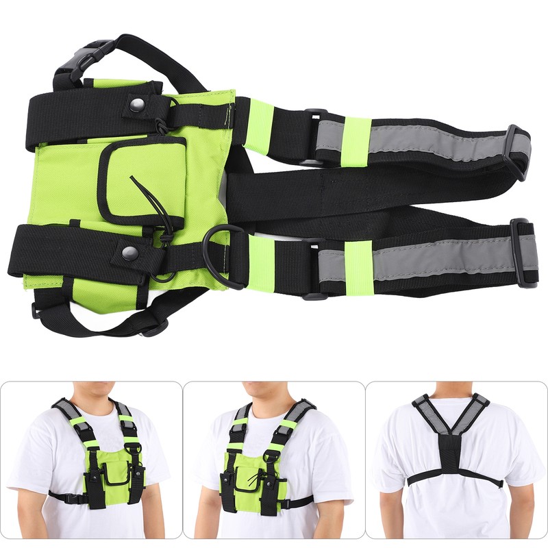 Multifunctional Nylon Waterproof Chest Bag Reflective Safety Tooling Vest for
