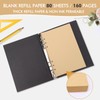 Skycase A5 Ring Binder Refillable - Black with Brown Refill