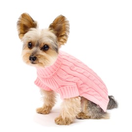 Stinky G Turtleneck Dog Sweater Pink Size #12