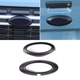 carpart2021 Matte Black Front & Rear Emblem Logo Ring trim Cover For Ford Maverick 2022 US