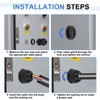 sourcing map 6Pcs NPT 1/4" Nylon Cable Glands, Waterproof Cord