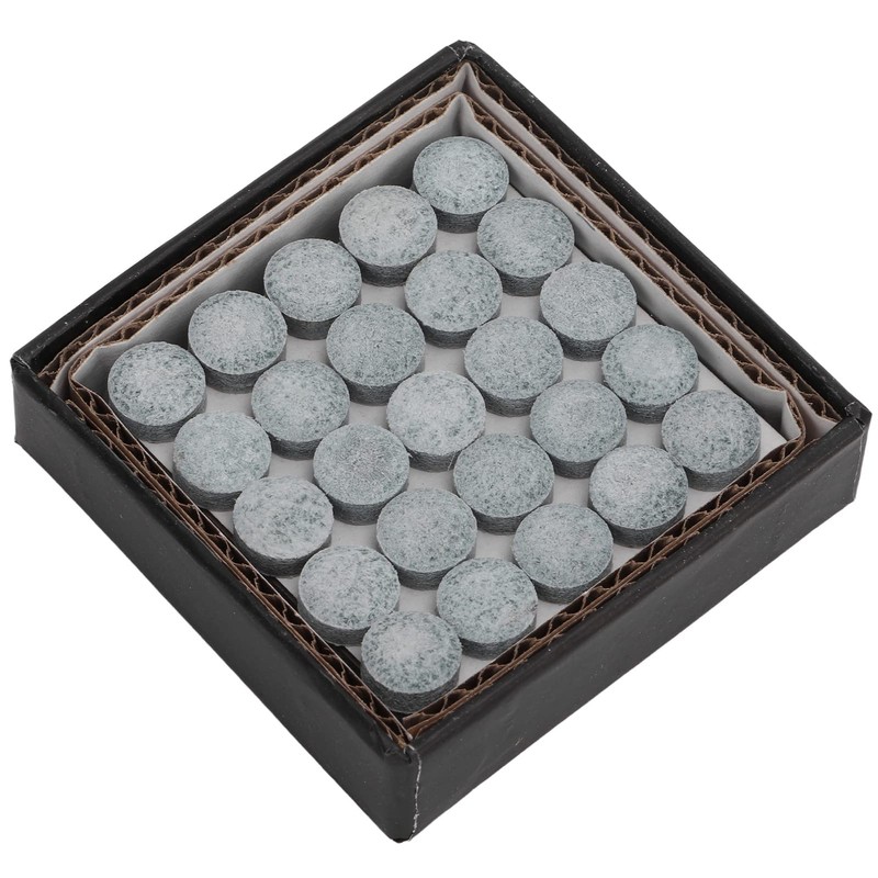 9.5-11 mm Medium Hard Cue Tips - 50 Pieces Leather