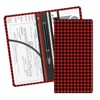 ADUQLZUX Leather Car Registration and Insurance Card Holder, Cute Car Accessories Vehicle Glove Box Car Organizer for Documents, Cards, License Luxury Black Red Plaid