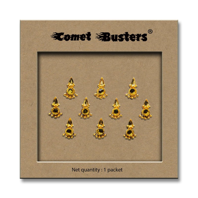 Comet Busters Beautiful Golden Bridal Bindi