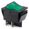 Heschen Rocker Switch ON-OFF DPST 4 Terminals Green Light 16A
