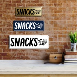 Signs ByLITA Standard Snacks Sign (Black Gold) - Medium