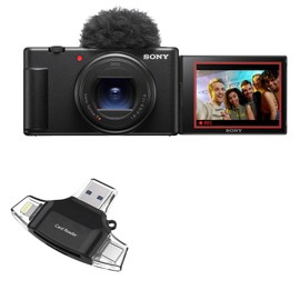 BoxWave Smart Gadget Compatible with Sony ZV-1 II (ZV-1M2) - AllReader SD Card Reader, microSD Card Reader SD Compact USB - Jet Black