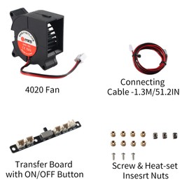 BCZAMD 3D Printer Upgrade Accessories Cooling: 24V DC 40 x 40 x 20 mm Micro Mini Brushless Radial Turbo Fan Blower - 4020 10000rpm Hydraulic Bearing Heat Dissipation Kits for CR 20 Ender 3 V2 FDM 4pcs