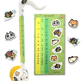 Honey Hamstore Musical Note Sticker Compatible with Otamatone Deluxe Size DO-RE-MI, Solfège Syllables for Beginners and Children, Multicolored, Thin Material, Helpful Practice Music Sticker Japanese