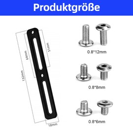 Wjelet Bicycle Bottle Holder Adapter, 2 Slots Bottle Holder with 6 Screws and 1 Screwdriver, B-Wheel Mounting Base Adjustable Aluminium Bottle Holder for MTB Road Bike Mountain Bike (Black)