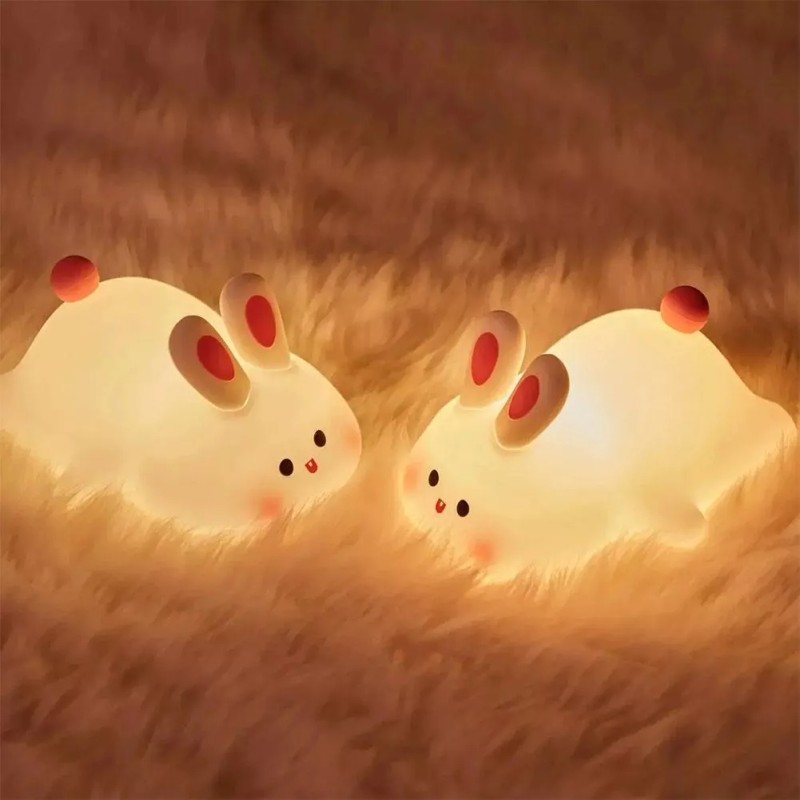 generic Adornos De Luz Nocturna Pequeños De Conejo De Cara
