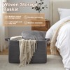 OIASKET 95L Large Blanket Basket, Blanket Storage Living Room, Rectangle