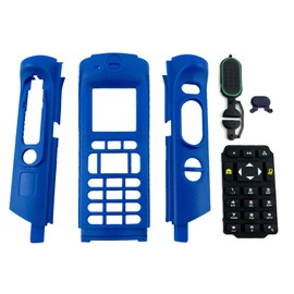 Repair Housing Case Cover Replacement for APX8000 APX6000 M3 Two Way Radio with Rubber Full-Keypad (Blue)