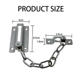 3 PCS Door Security Chain Front Door Lock Door Chain Lock Chain Lock for Door Anti Theft Home Safe Nickel Plated Door Locks with Screws Door Chain Internal Door Lock Door Chains for Front Door