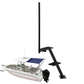 UNBD Dual Step Boat Trailer Steps for the Tongue with Handle, Universal Fit Bass Boat