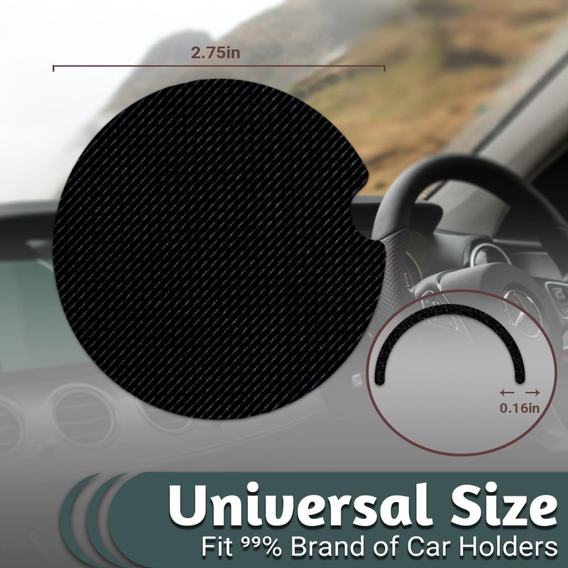 Car Coasters for Cup Holders，Leopard Car Cup Holder Coasters Drinks,