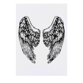 'Angel Wings' Temporary Tattoo - Water Resistant, Skin-Safe, Non-Toxic Transfer (TO00070659)