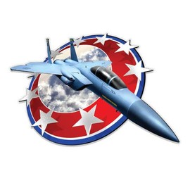 F-15 Fighter Jet - 12" Vinyl Sticker Waterproof Decal