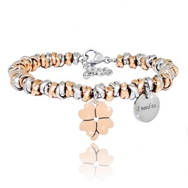 SAGA GIOIELLI® I Need To...Collections Protection Lucky Good Auspici Love Stainless Steel Bracelet, Stainless Steel