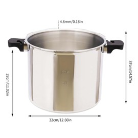 22L/23Qt Pressure Canner Large Capacity Pressure Cooker Cookware,90kpa Aluminium Alloy Kitchen Pressure Pot with Gauge Release Valve,Thickened Explosion-proof Pressure Cooker for Steam,Boil,Stew Food