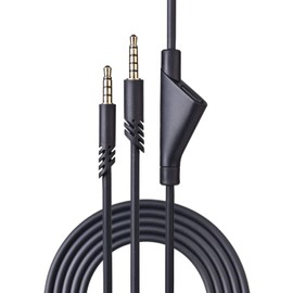 A10 Volume Control Cable Cord Plus ienza Microphone Foam Accessory Bundle (Original AstroA10 Cable, No Mute Function)
