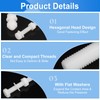 sourcing map 300 Pcs/100 Sets Nylon Hex Bolts, M4 x
